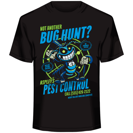 We Endanger Species parody sci‑fi t‑shirt with bold insect design