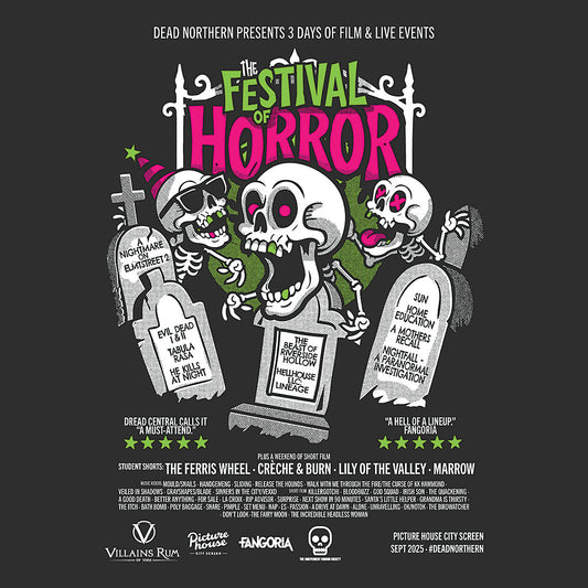 Dead Northern Horror Film Festival 2025 Official Line-Up T-Shirt